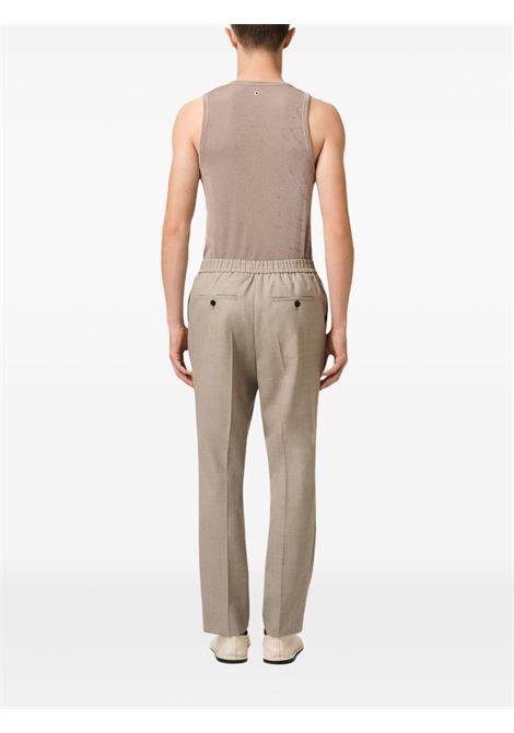 pantalone elstic waist uomo beige AMI PARIS | HTR226.WV00430952